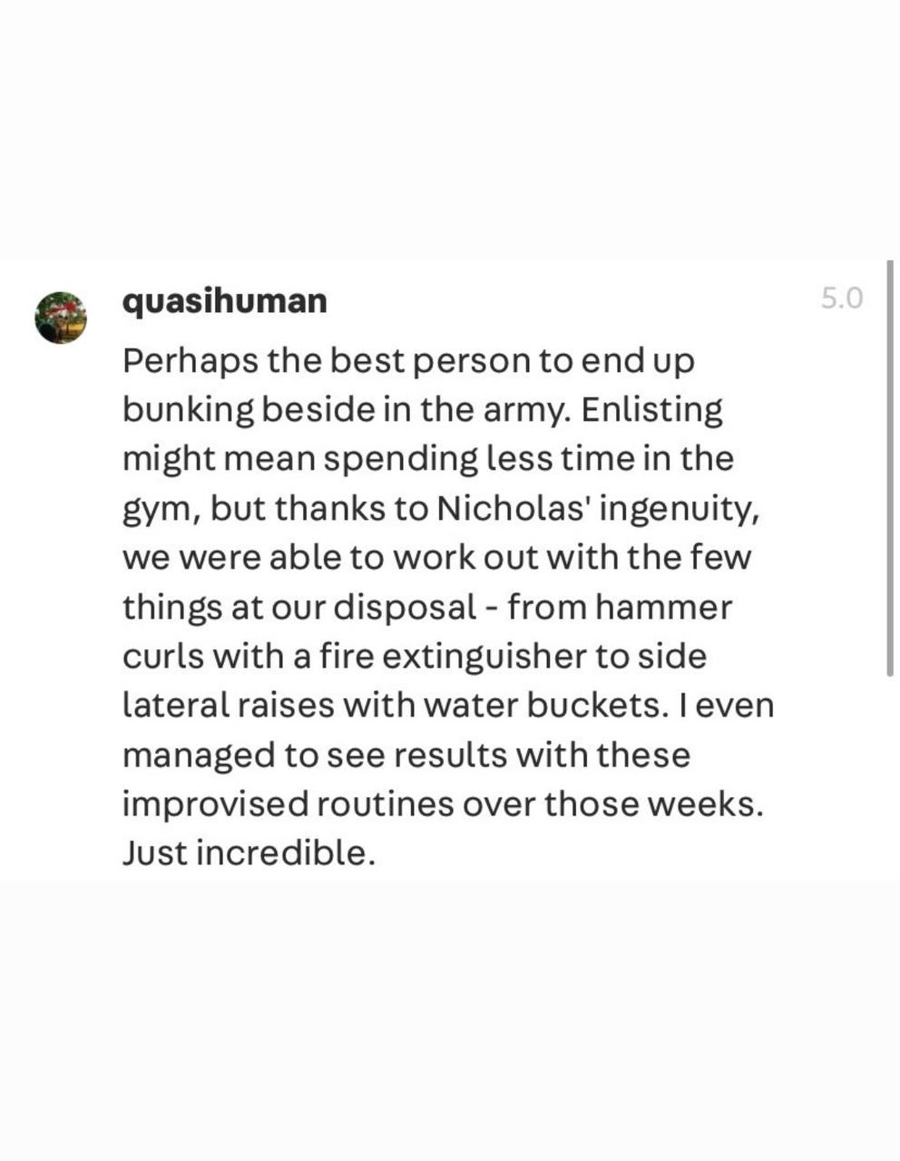 Customer review